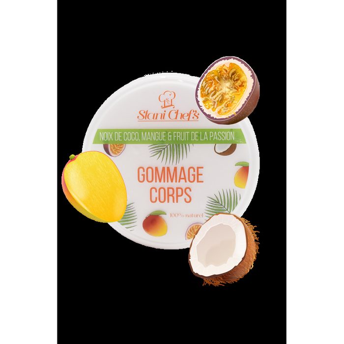 Gommage corps à la noix de coco, mangue & fruit de la passion - 250ml 100% naturel