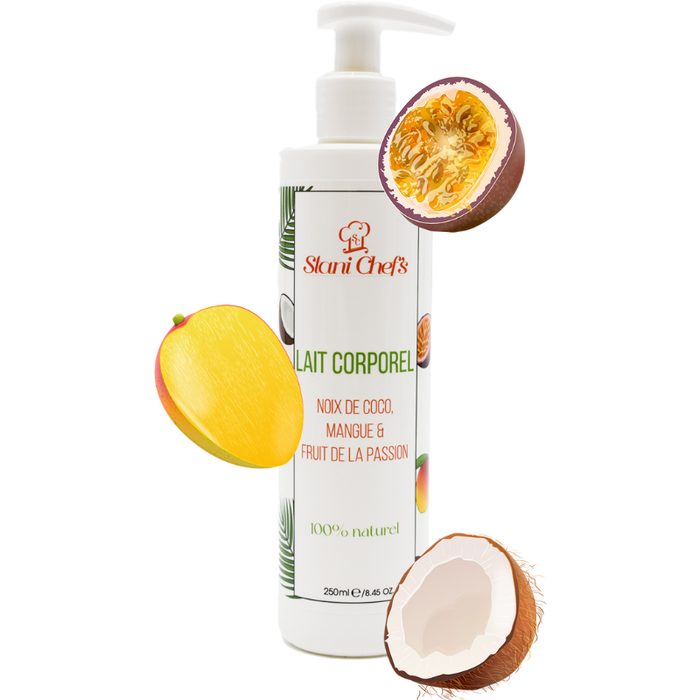 Lait corporel à la noix de coco, mangue & fruit de la passion - 250ml 100% naturel