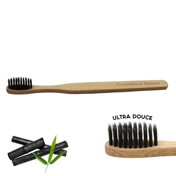 Brosse à Dents Ultra Douce en Bambou au Charbon Actif