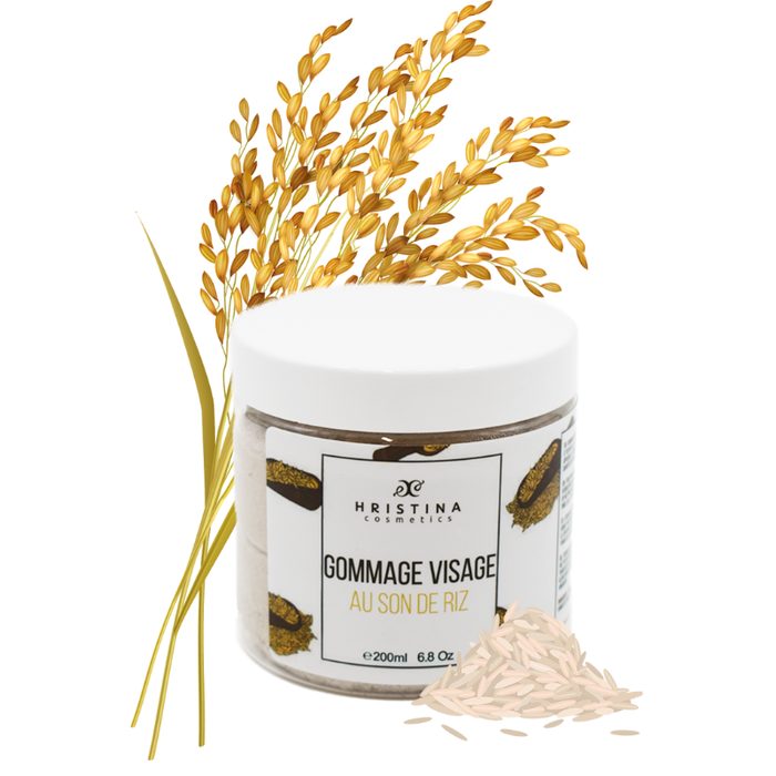 Gommage visage - Au son de riz - BIO - 200ml 100% naturel