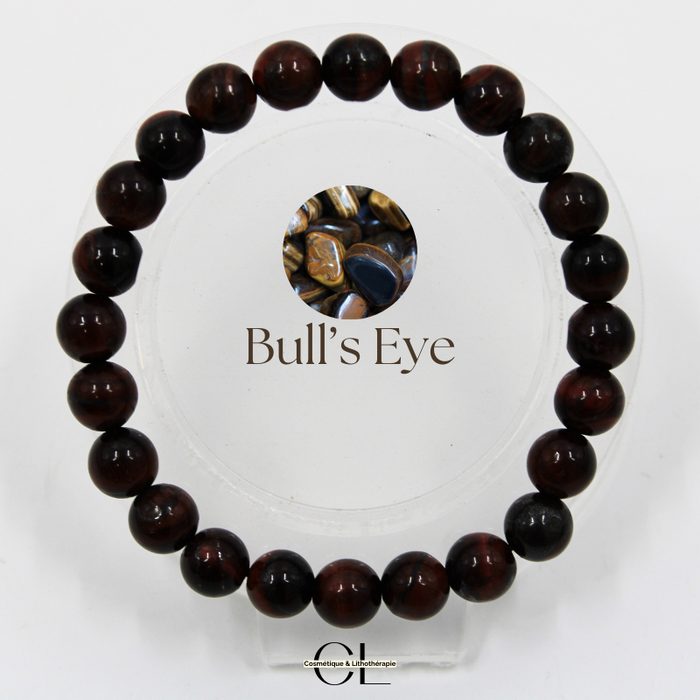 Bracelet en pierres naturelles Oeil de Taureau A 8mm