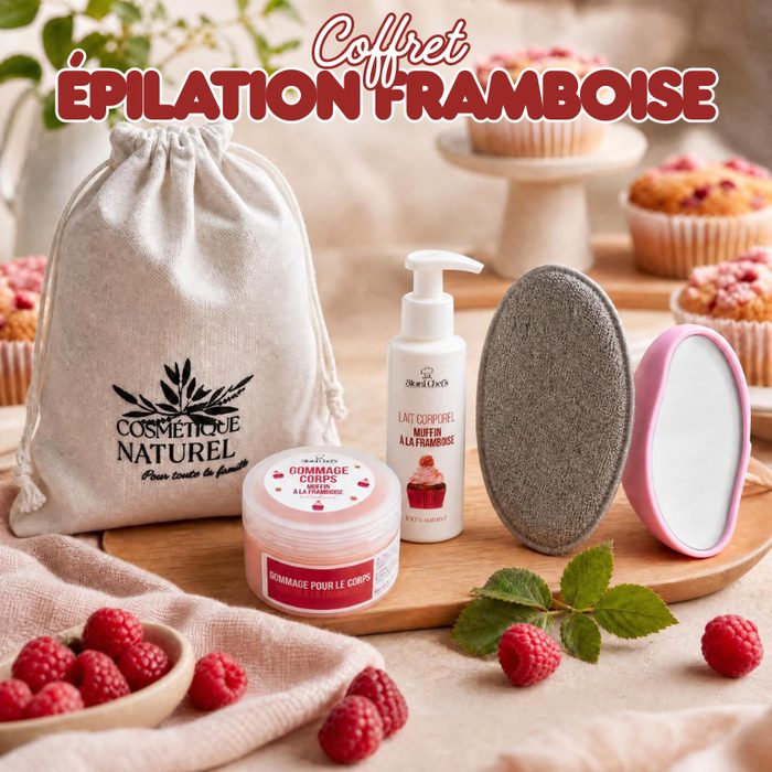 Coffret Épilation Muffin à la Framboise – Soins Corps 100 % Naturels