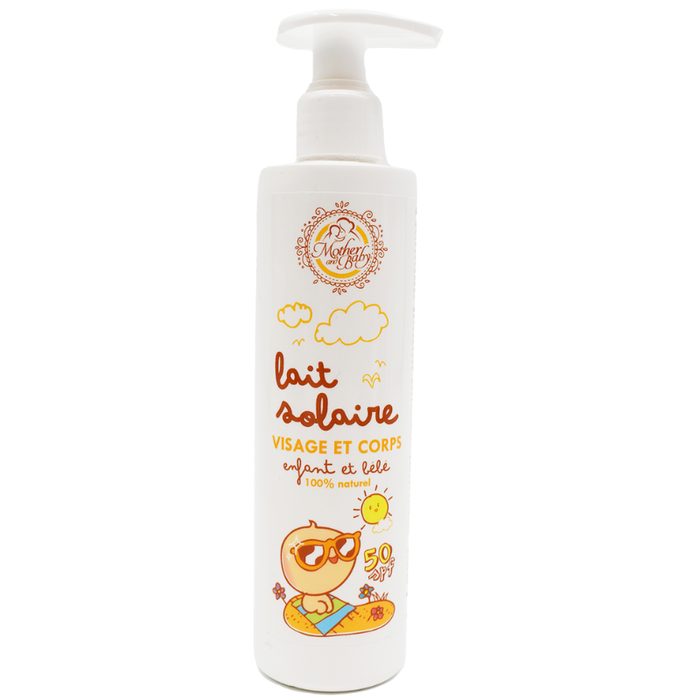 Lait solaire pour enfant et bébé SPF50+ - 250ml 100% naturel