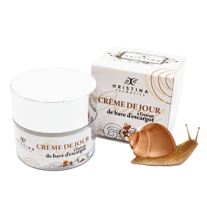 Crème de jour hydratante à base de bave d'escargot 50ml 100% naturelle