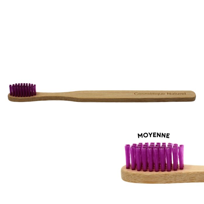 Brosse à Dents Moyenne en Bambou Violette