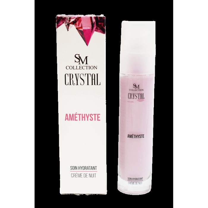 Crème de nuit à la poudre d'améthyste 50ml 100% naturelle