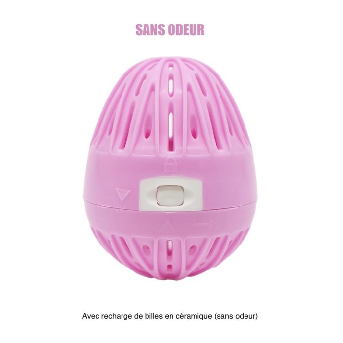 Boule de lavage machine à laver rose + recharge - Sans odeur