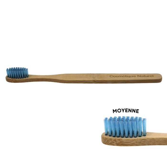 Brosse à Dents Moyenne en Bambou Bleue