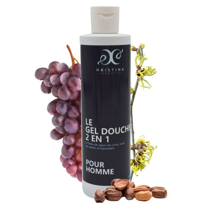 2 en 1 Shampoing et Gel douche - Homme 250ml