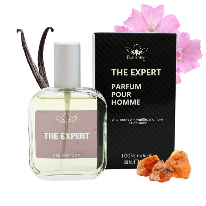 Parfum homme 100% naturel – Vanille, ambre & musc – 50 ml