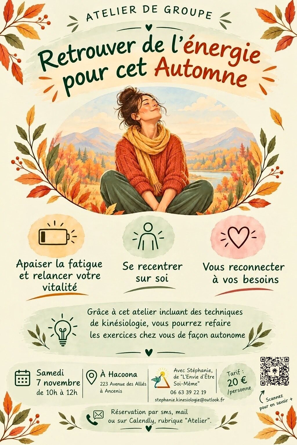 Atelier "Retrouver de l'énergie pour cet Automne"