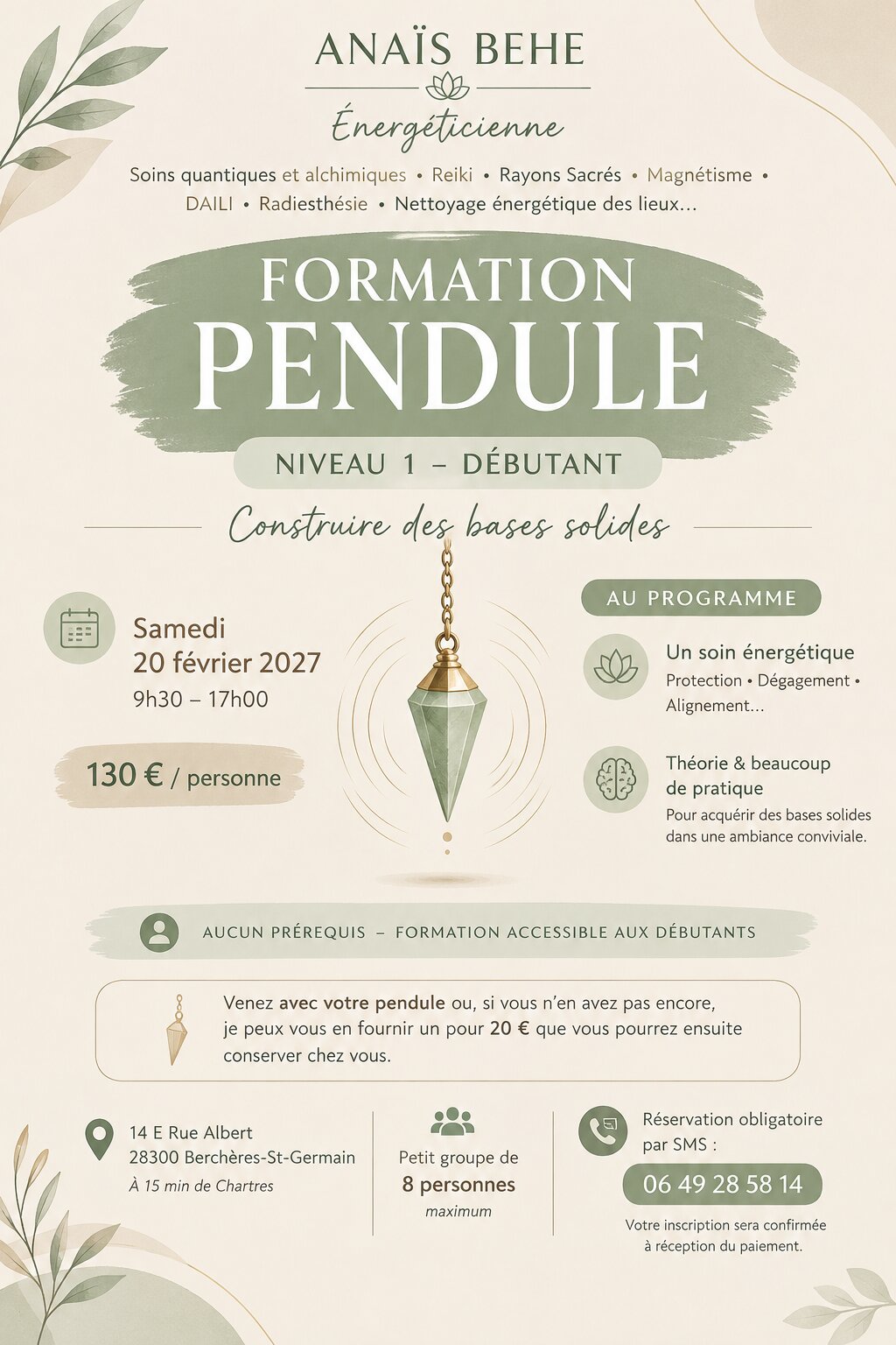 Formation Pendule niveau 1 - Débutant
