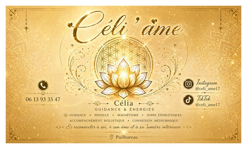 Céli’âme — Guidance, voyance, soins énergétiques, magnétisme, thérapie hollistique, pendule, contact défunt